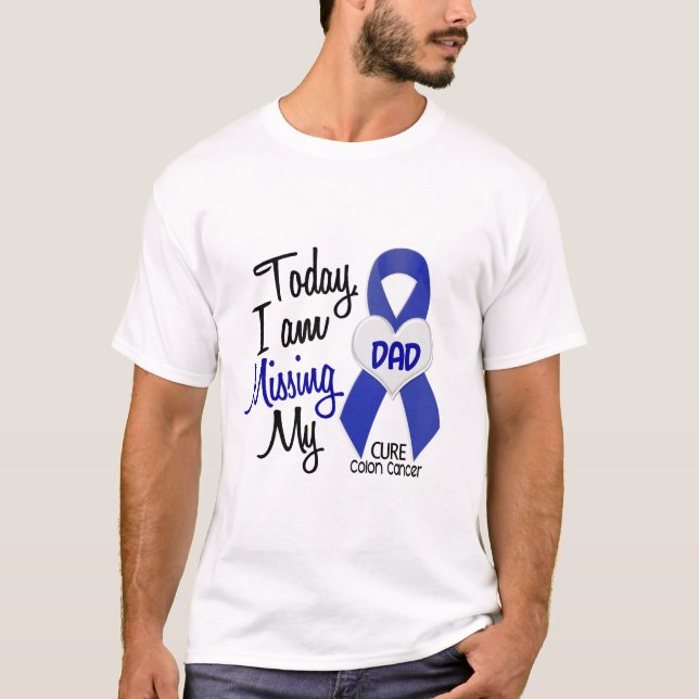Darmkrebs VERMISST MEIN VATER T-Shirt (Vorderseite)