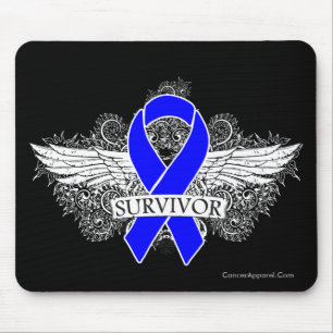 Darmkrebs Winged ÜBERLEBENDER Band Mousepad