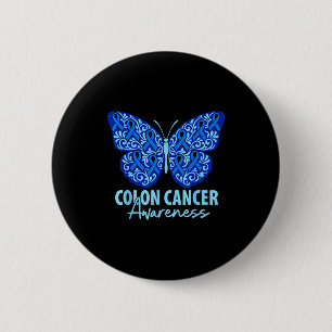 Darmkrebsbewusstsein blaues Band Button