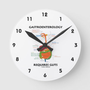 Darmleiden erfordert Eingeweide (Verdauungssystem) Runde Wanduhr