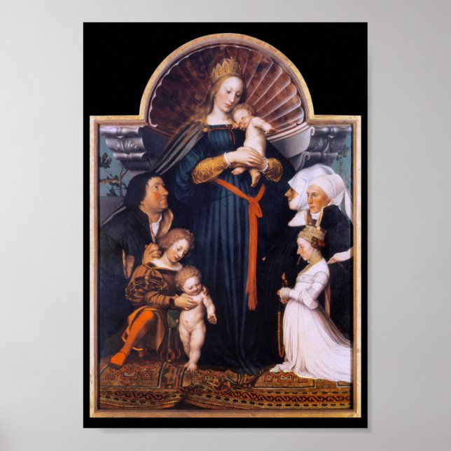 Darmstadt Madonna, Holbein der Jüngere Poster (Vorne)