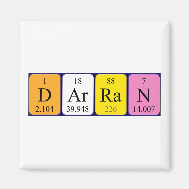 Darran-Magnet für periodische Tabellen Magnet (Vorne)