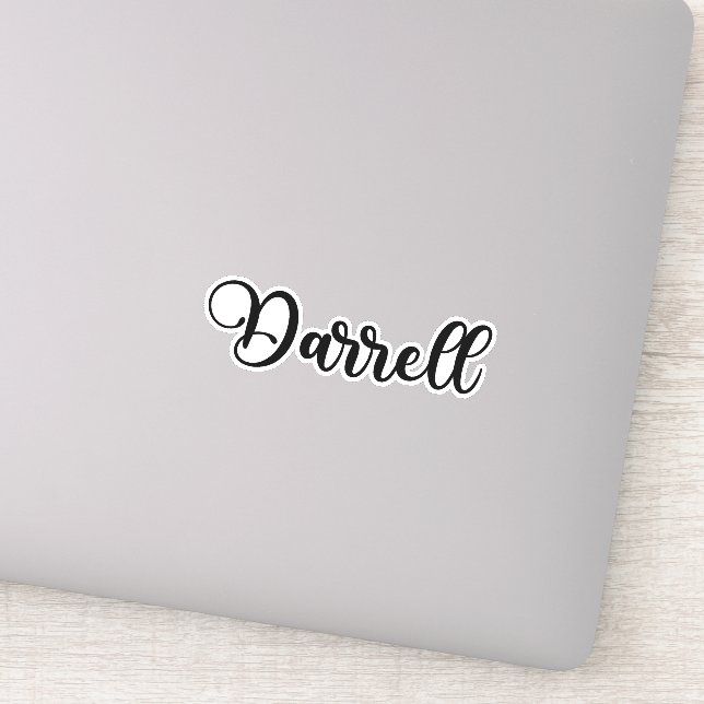 Darrell Name - Handgeschriebene Kalligrafie Aufkleber (Detail)
