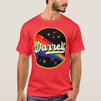 Darrell Regenbogen im Vintagen Weltraumstil T-Shirt