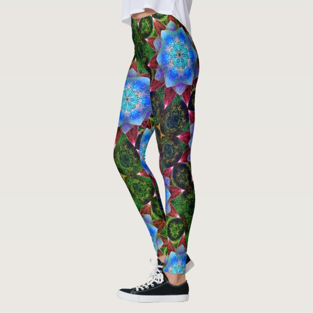 Darstellende oder rustikale bläuliche virtuelle Bl Leggings (Links)