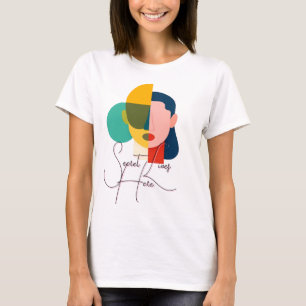 Darstellung abstrakt geometrischer Gesichtshälfte T-Shirt
