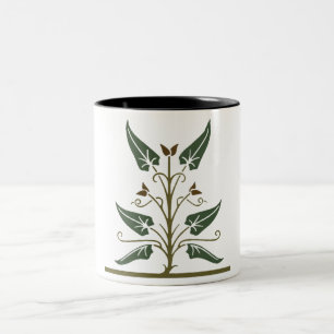 Darstellung antiker griechischer Blumenelemente Zweifarbige Tasse