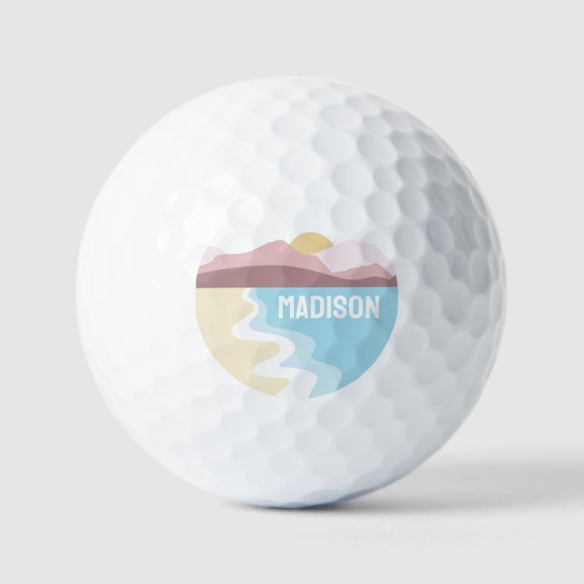 Darstellung der benutzerdefinierten Monogrammart Golfball (Vorderseite)
