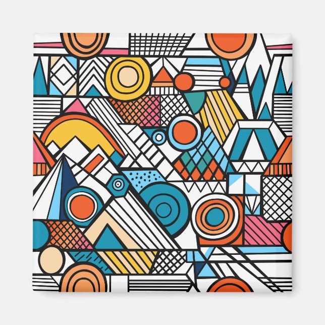 Darstellung der geometrischen Doodle Magnet (Vorne)