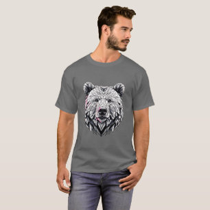 Darstellung der geometrischen Polygonalen Bärenfro T-Shirt