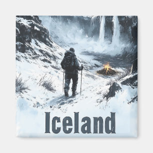 Darstellung der isländischen Landschaft und des Wa Magnet