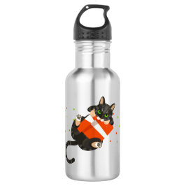 Darstellung der Katze Edelstahlflasche