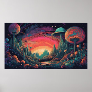 Darstellung der künftigen Landschaft Poster