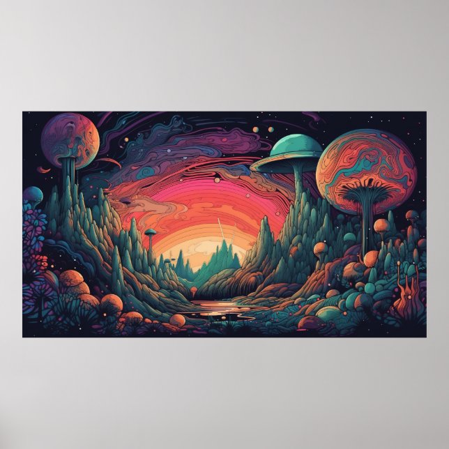 Darstellung der künftigen Landschaft Poster (Vorne)