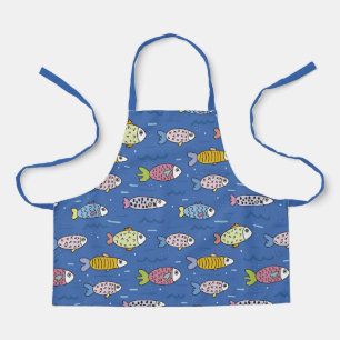 Darstellung der niedlichen Fische Schürze