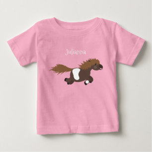 Darstellung der Pony-Cartoon in Shetland-niedlich Baby T-shirt