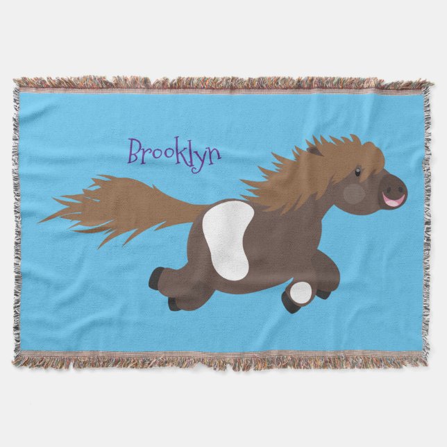 Darstellung der Pony-Cartoon in Shetland-niedlich Decke (Vorderseite)