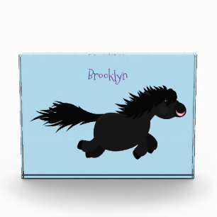 Darstellung der Pony-Cartoon in Shetland-niedlich Fotoblock