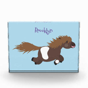 Darstellung der Pony-Cartoon in Shetland-niedlich Fotoblock