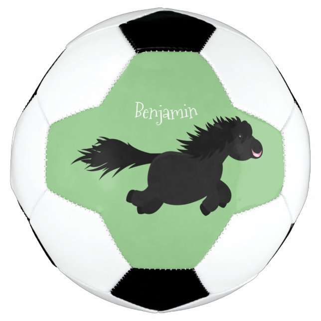 Darstellung der Pony-Cartoon in Shetland-niedlich Fußball (Vorderseite)