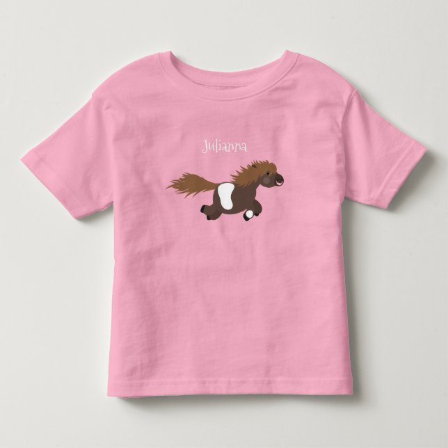 Darstellung der Pony-Cartoon in Shetland-niedlich Kleinkind T-shirt (Vorderseite)