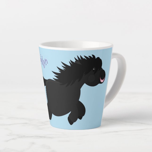 Darstellung der Pony-Cartoon in Shetland-niedlich Milchtasse (Rechte Ecke)