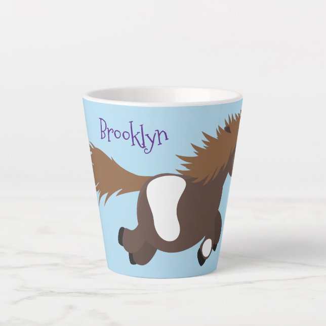 Darstellung der Pony-Cartoon in Shetland-niedlich Milchtasse (Vorderseite)