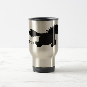 Darstellung der Pony-Cartoon in Shetland-niedlich Reisebecher