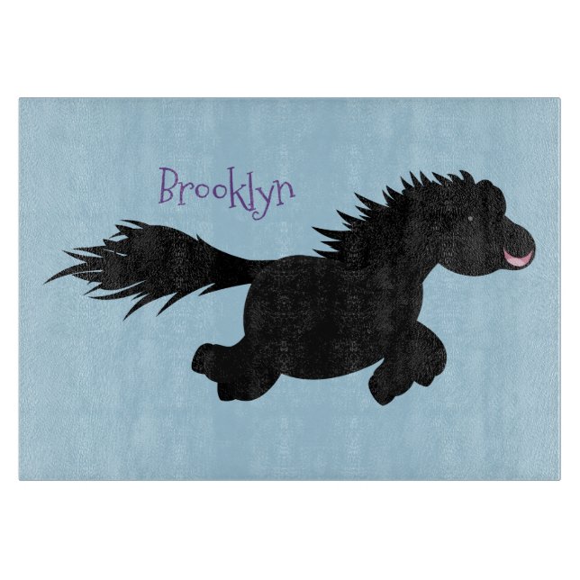 Darstellung der Pony-Cartoon in Shetland-niedlich Schneidebrett (Vorderseite)