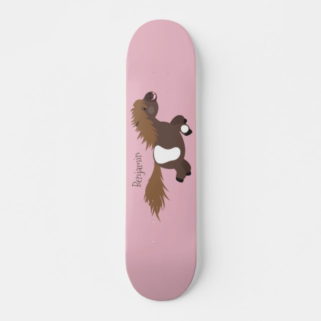 Darstellung der Pony-Cartoon in Shetland-niedlich Skateboard (Vorne)