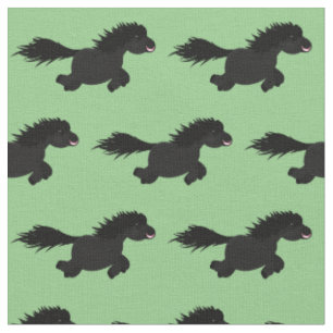 Darstellung der Pony-Cartoon in Shetland-niedlich Stoff