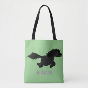 Darstellung der Pony-Cartoon in Shetland-niedlich Tasche