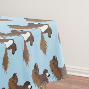 Darstellung der Pony-Cartoon in Shetland-niedlich Tischdecke