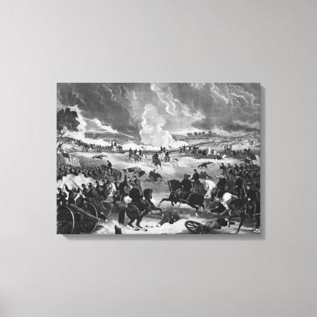 Darstellung der Schlacht von Gettysburg Leinwanddruck (Vorderseite)