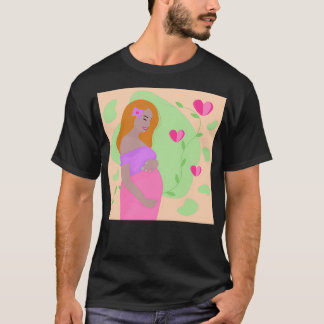 Darstellung der schwangeren Rotkopfmutter T-Shirt