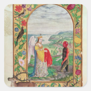 Darstellung der vierten Parabel Quadratischer Aufkleber