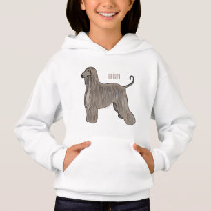 Darstellung des afghanischen Hundshundes-Cartoon Hoodie
