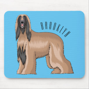 Darstellung des afghanischen Hundshundes-Cartoon Mousepad