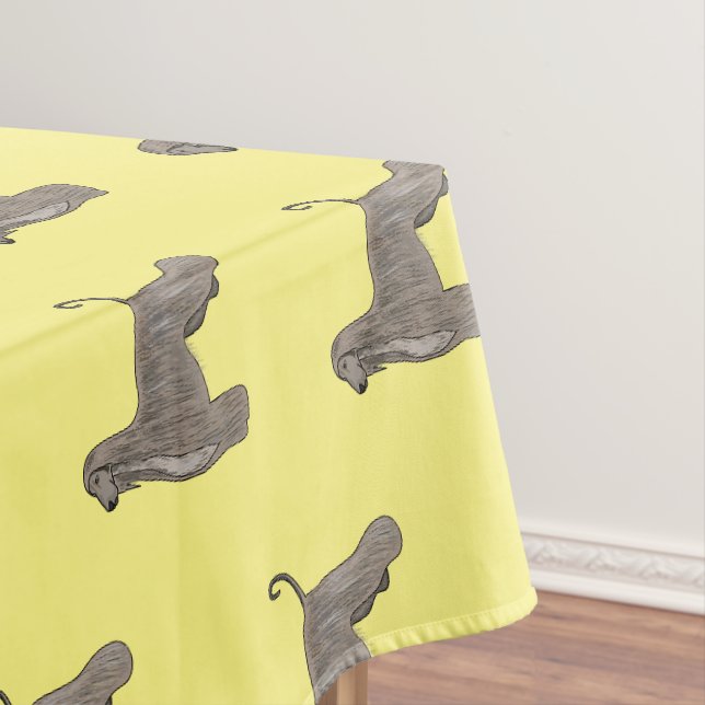 Darstellung des afghanischen Hundshundes-Cartoon Tischdecke (Beispiel)