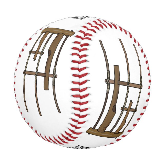 Darstellung des Angklung-Cartoon Baseball (Schrägansicht)