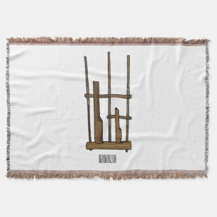 Darstellung des Angklung-Cartoon Decke
