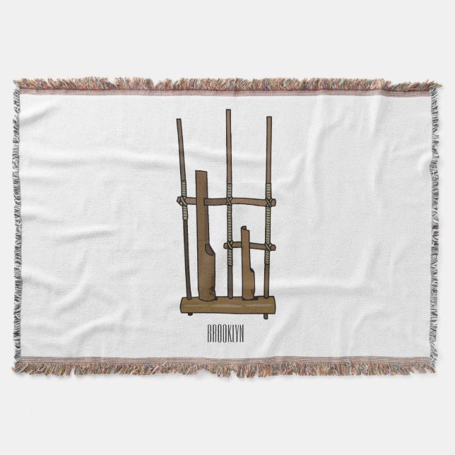Darstellung des Angklung-Cartoon Decke (Vorderseite)