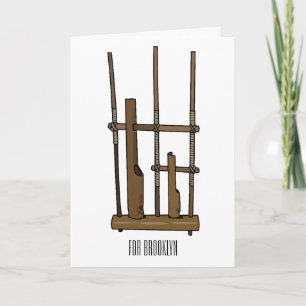 Darstellung des Angklung-Cartoon Karte