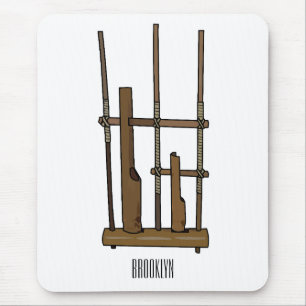 Darstellung des Angklung-Cartoon Mousepad