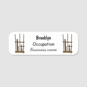 Darstellung des Angklung-Cartoon Namensschild