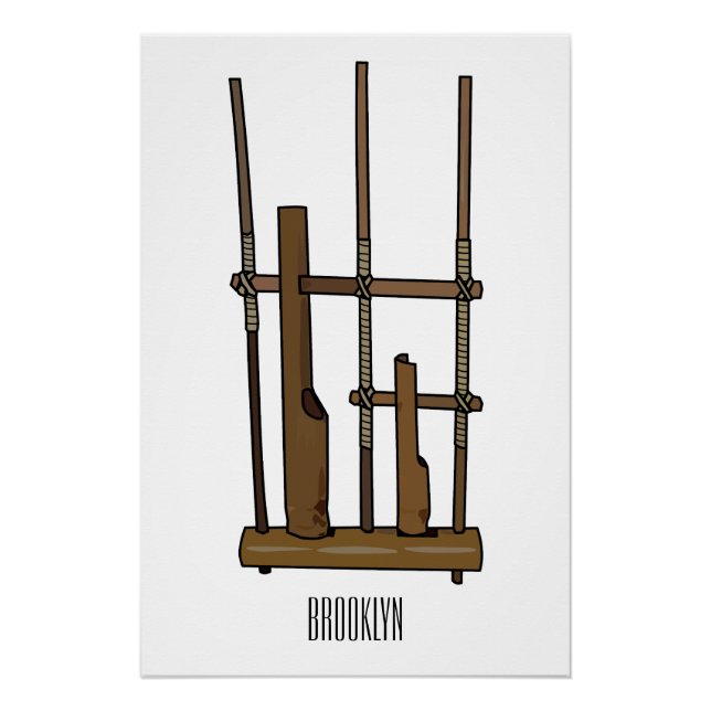 Darstellung des Angklung-Cartoon Poster (Vorderseite)