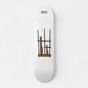 Darstellung des Angklung-Cartoon Skateboard