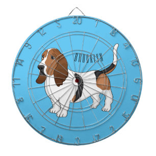 Darstellung des Basset-Hunde-Cartoon Dartscheibe