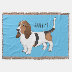 Darstellung des Basset-Hunde-Cartoon Decke