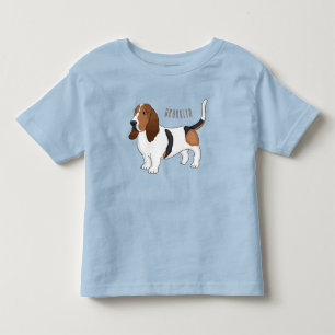 Darstellung des Basset-Hunde-Cartoon Kleinkind T-shirt
